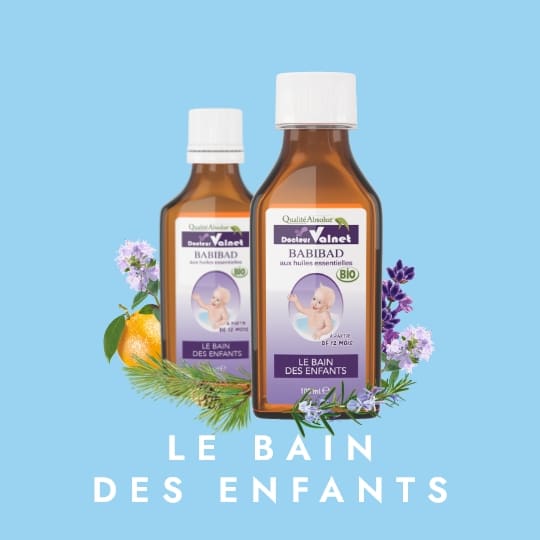 Babibad. Bain relaxant à base d'huiles essentielles pour les enfants. Idéal pour un cadeau bien être à Noël.
