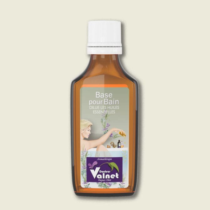 flacon base pour bain, dilué les huiles essentielles du Dr. valnet