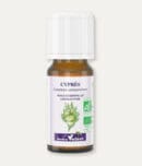 Flacon 10 ml d'huile essentielle de cyprès. Certifiée label AB, Agriculture Biologique.