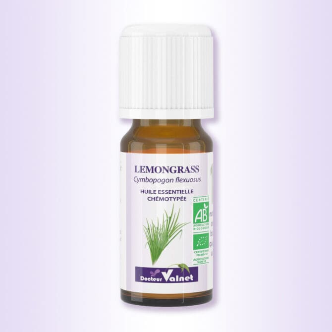 flacon 10 ml d'huile essentielle de Lemongrass du dr. valnet