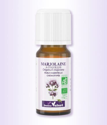 flacon 10 ml d'huile essentielle de marjolaine à coquilles du Dr. valnet