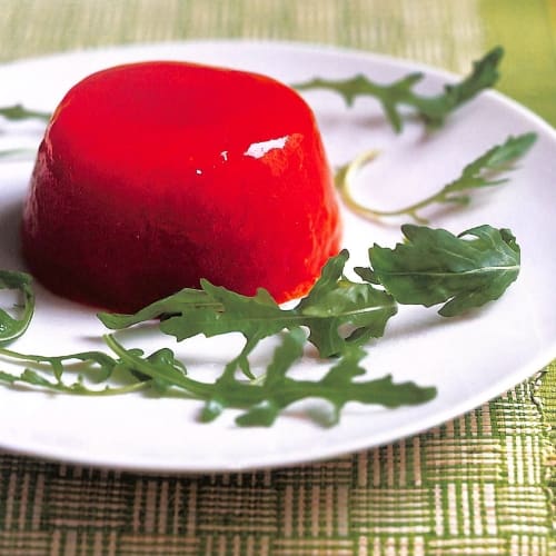 Tomates en gelée de basilic