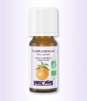 flacon de 10 ml d'huile essentielle de Pamplemousse du docteur valnet