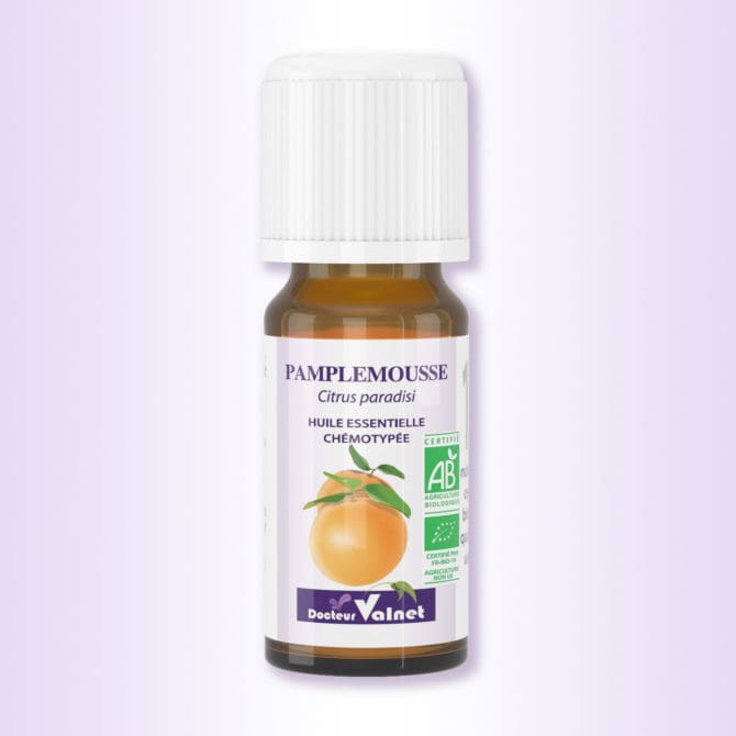 flacon de 10 ml d'huile essentielle de Pamplemousse du docteur valnet