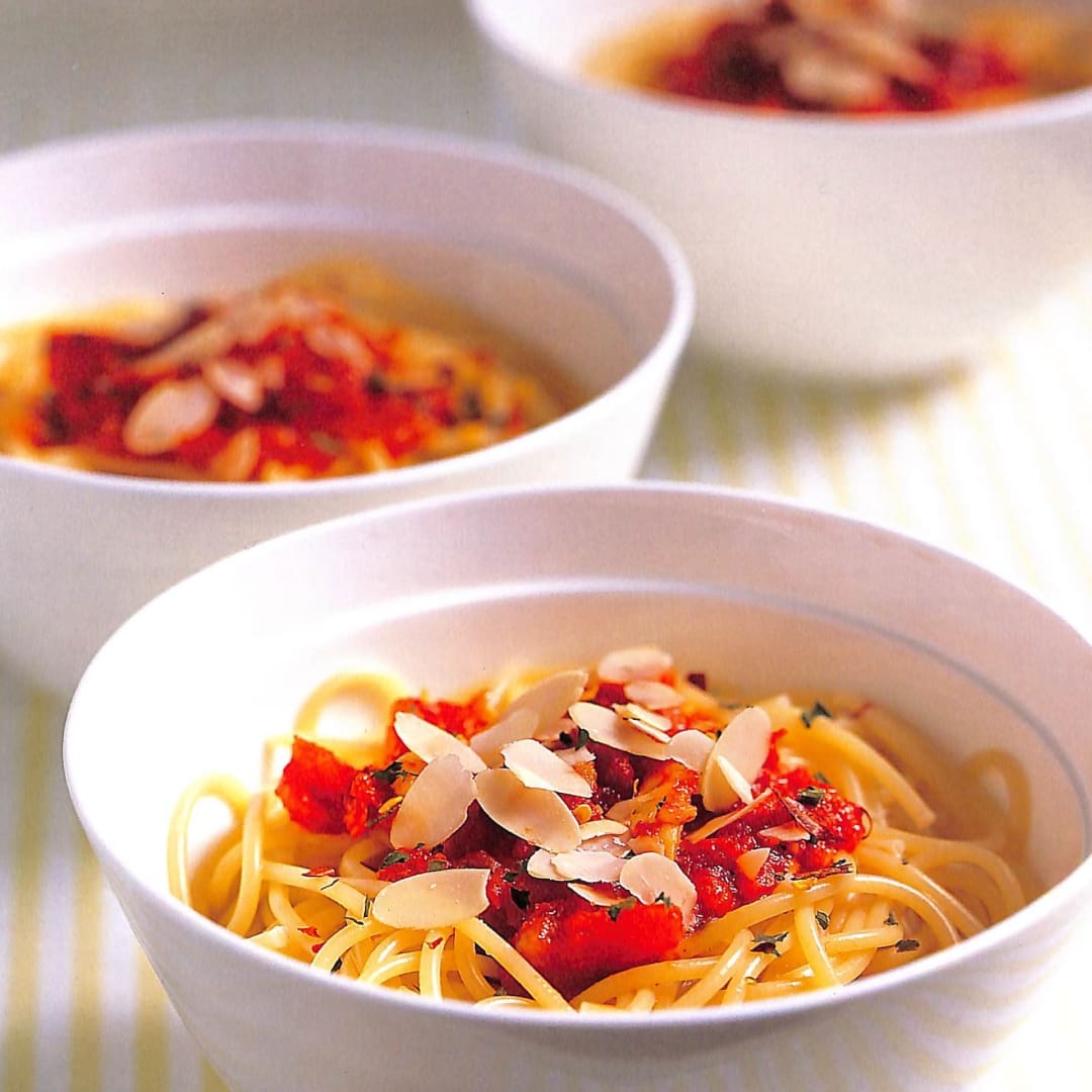 Spaghettis au romarin et au basilic