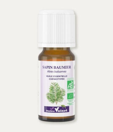 Flacon de 10 ml d'huile essentielle de Sapin Baumier du Docteur Valnet