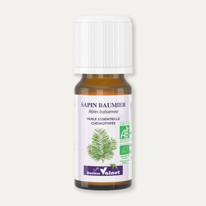 Flacon de 10 ml d'huile essentielle de Sapin Baumier du Docteur Valnet