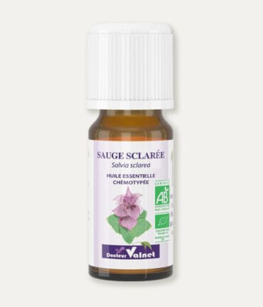 Flacon de 10 ml d'huile essentielle de Sauge sclarée du docteur valnet