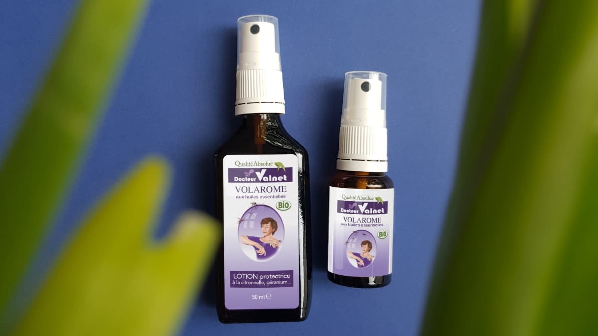 Volarome, lotion protectrice à la citronnelle, éloigne naturellement les insectes